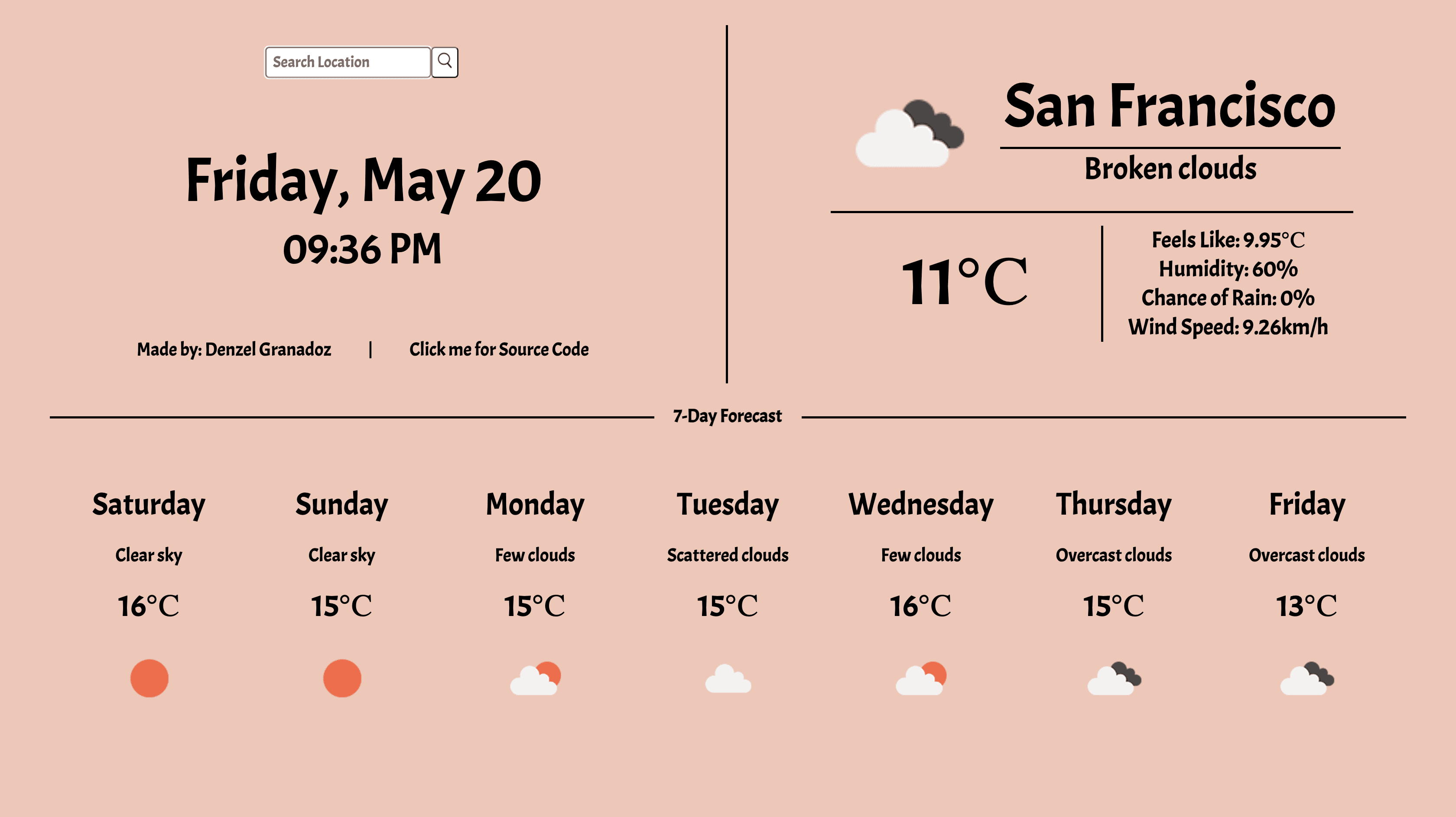 weather app preview